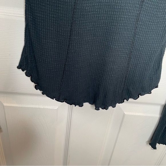 Free People Make It Easy Thermal Top in Black S - Picture 9 of 15